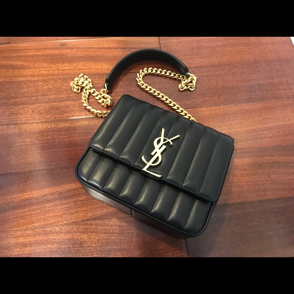 Sold. Saint Laurent Vicky Medium YSL Monogram - Picture 2 of 8